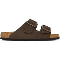 Birkenstock para homem. 1032761 Sandálias de Couro Arizona Wire Buckle (Ajuste Regular) castanho (42), Marrom, Plano, Nubuck, Nenhum, Casual