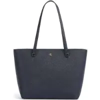Ralph Lauren para mulher. 431924351007 Saco tote Karly azul-marinho (OSFA), Casual, Pele