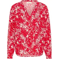 Cream Blusa 'CRTiah' vermelho sangue / branco