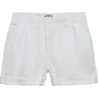 Superdry para mulher. W7110496A Calções Mid Rise de linho branco (28), Casual