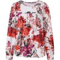 Usha Blusa baga / vermelho / melancia / branco