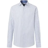 Hackett London para homem. HM3010751 Camisa azul com riscas largas (M), Casual, Algodão, Clássico, Manga comprida
