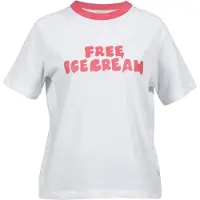 Kleinigkeit Camisa 'Free Ice Cream' rosa / offwhite