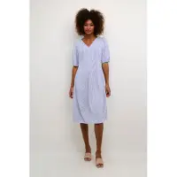 Culture Vestidos camiseiros 'Abigail' azul fumado / branco