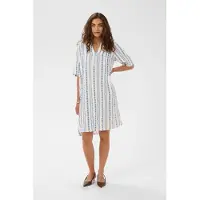 Culture Vestido 'CUHollie' azul / branco lã