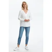 Cream Blusa 'Feng' branco