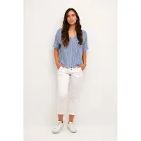 Cream Blusa 'Tiah' azul / branco