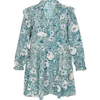 Usha Vestido azul / branco