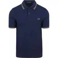 Fred perry Camisa 'Polo marino/verde twin tipped shirt 6' azul