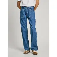 Pepe Jeans para mulher. PL205025 Calças de ganga W11 Reverse Lw blue (32/32), Azul, Casual, Algodão, Denim, Sustentável