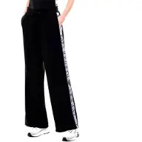 EA7 para mulher. 7W001155_AF12501 Calça Natural Ventus preta (XS), Preto, Casual, Poliéster