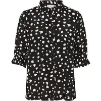 Kaffe Blusa 'Velana' preto / branco