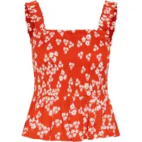 Kaffe Top 'Amber' vermelho / preto / branco