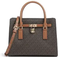 Michael Kors para mulher. 30T6GNXS1B Bolsa Hamilton pequena castanha (OSFA), Marrom, Casual, PVC