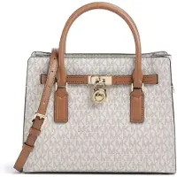 Michael Kors Malas de tiracolo ecru / bege mosqueado / conhaque