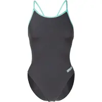 Arena Fato de banho 'LACE BACK SOLID' cinzento