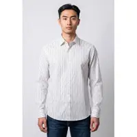 Michael Kors para homem. CT64005LA8 Camisa de manga comprida Pinstripe branco (S), Casual, Algodão Reciclado