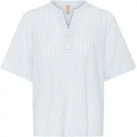 Culture Blusa 'CUjilana' azul fumado / branco