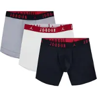 Jordan Boxers 'FLIGHT Cotton Core Boxer Briefs' acinzentado / vermelho / preto / branco