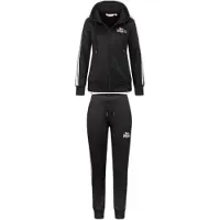 Lonsdale Fato de jogging preto / branco