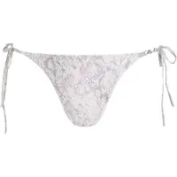 Karl Lagerfeld Cueca biquíni ' Bikini-Höschen zum Binden an der Seite ' cinzento / branco