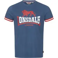 Lonsdale Camisa 'Kergord' azul pombo / vermelho / branco
