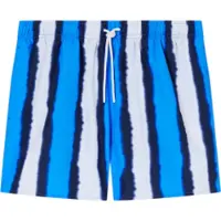 Emporio Armani para homem. EM000583_AF20446 Fato de banho estampado de riscas sombreadas azul (XL), Beachwear, Poliéster