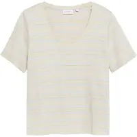 Comma Camisa bege / azul claro