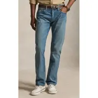 Ralph Lauren para homem. 710B21047001 Jeans Hampton Straight Fit azul (42/32), Casual, Algodão, Denim