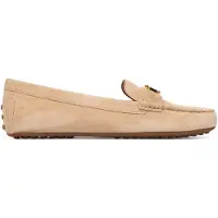 Ralph Lauren para mulher. 802821629035 Mocassins Barnsbury em camurça bege (36), Plano, Nenhum, Casual