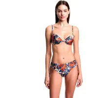 Emporio Armani para mulher. EW000800_AF20242 Biquíni estampado floral (XL), Beachwear, Poliamida, Marinho