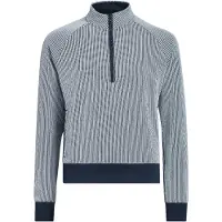 Adidas Pullover desportivo 'GIRLS TEXTURED QUARTER ZIP' navy / branco