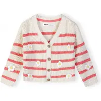 MINOTI Casaco de malha coral / branco lã