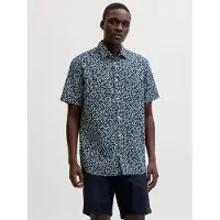 Jack & Jones Camisa De Manga Curta Blasummer Linen Print