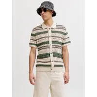 Jack & Jones Premium Casaco de malha 'JPRBluhamilton' bege / cinzento / verde