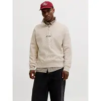 Jack & Jones Sweatshirt 'JJESoho' greige / preto
