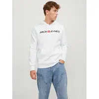 Jack & Jones Sweatshirt 'Corp' vermelho / preto / branco