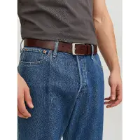 Jack & Jones Cintos 'Stockholm' chocolate / prata