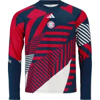Adidas Sweatshirt de desporto 'FC Bayern München Pre-Match' marinho / vermelho sangue / branco