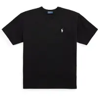 Ralph Lauren para mulher. 211967104002 Camiseta de malha jersey de algodão preto (XXS), Casual, Manga curta