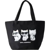 Karl Lagerfeld Shopper 'Ikon' cinzento claro / cor-de-rosa / preto / branco