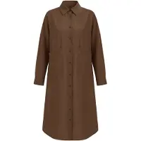 Imily Bela Vestidos camiseiros castanho