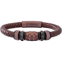 Police Men´s leather Bracciale Longford Copper PJ26458BLC-02