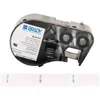 Brady M4-89-427 etiquetas de vinil laminado preto sobre branco/claro 38,1 mm x 12,7 mm x 12,7 mm