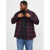 Jack & Jones Camisa De Manga Comprida Gingham Plus Size
