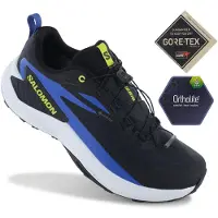 Salomon - Sapatilhas trail - Genesis GTX Black/Bluing/Acid Lime para Homem - Tamanho 43 1/3 - Preto