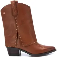 Carmela para mulher. 16196103-CAMEL Botins em pele 161961 Castanho (39), Couro, Marrom, 3 a 5cm, Nenhum, Casual