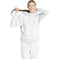 Adidas Casaco de treino em moletão 'Essentials' cinzento claro / branco