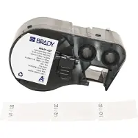 Brady M4-91-427 etiquetas de vinil laminado preto sobre branco/claro 25,4 mm x 38,1 mm x 12,7 mm