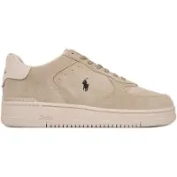 Ralph Lauren para homem. 809P13085003 Tênis de Couro Masters bege (45), Plano, Cordão, Casual